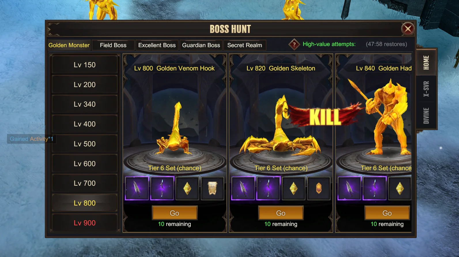 Golden Monster Hunt