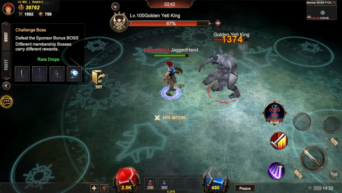 Member Boss Challenge